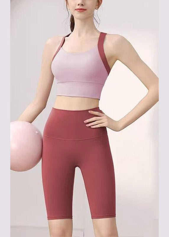 Beautiful Green Patchwork Sports Bra And Leggings Set Suit Running Leggings