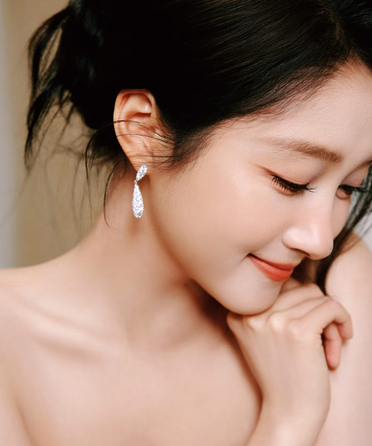 Beautiful High Quality Sparkling Zircon Drop Earrings - Omychic