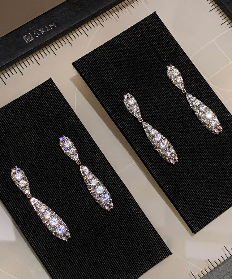 Beautiful High Quality Sparkling Zircon Drop Earrings - Omychic