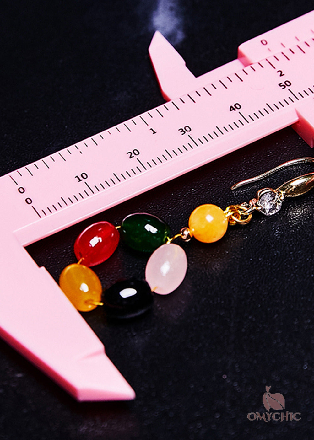 Beautiful Multicolour Gem Stone Fine Beeswax Drop Earring