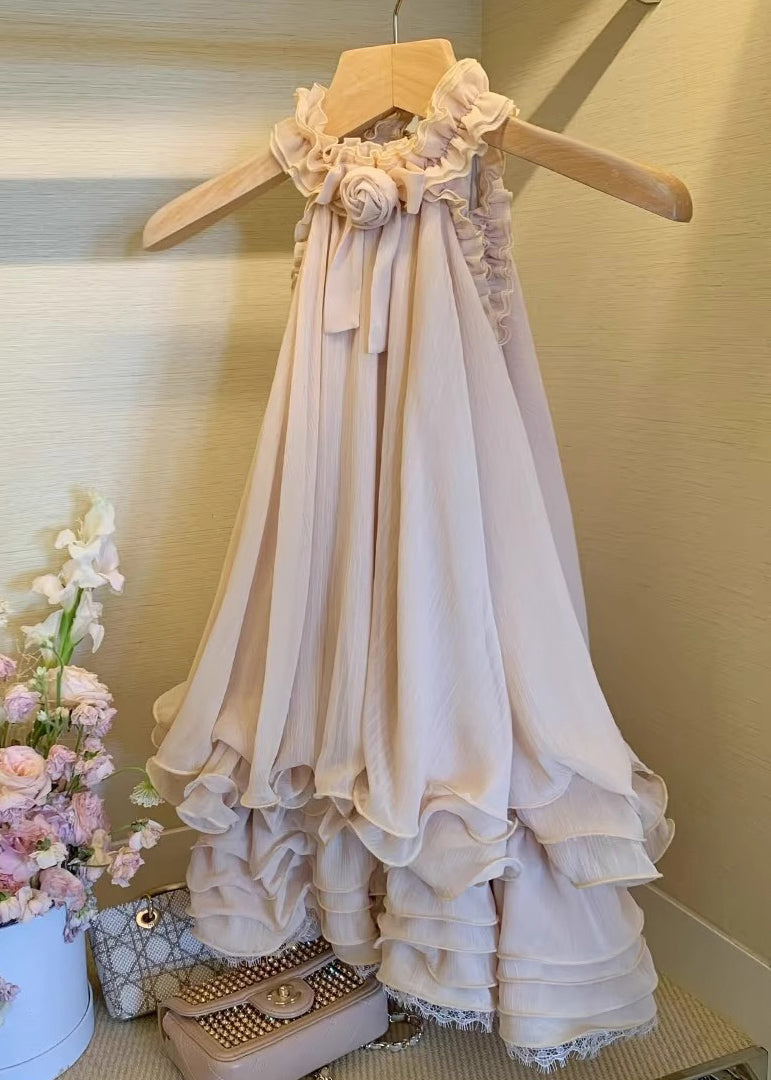 Beautiful Nude Cold Shoulder Floral Halter Tops Summer