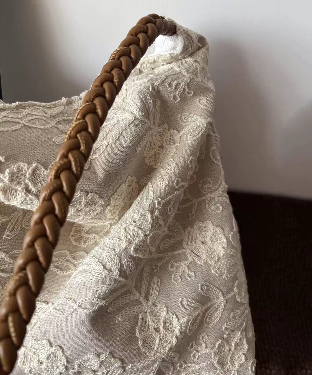 Beautiful Peacock Green Embroidered Daisy Cotton Shoulder Bags