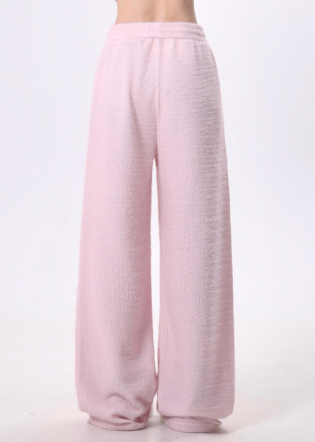 Beautiful Pink Dog Fluffy Straight Pants Spring