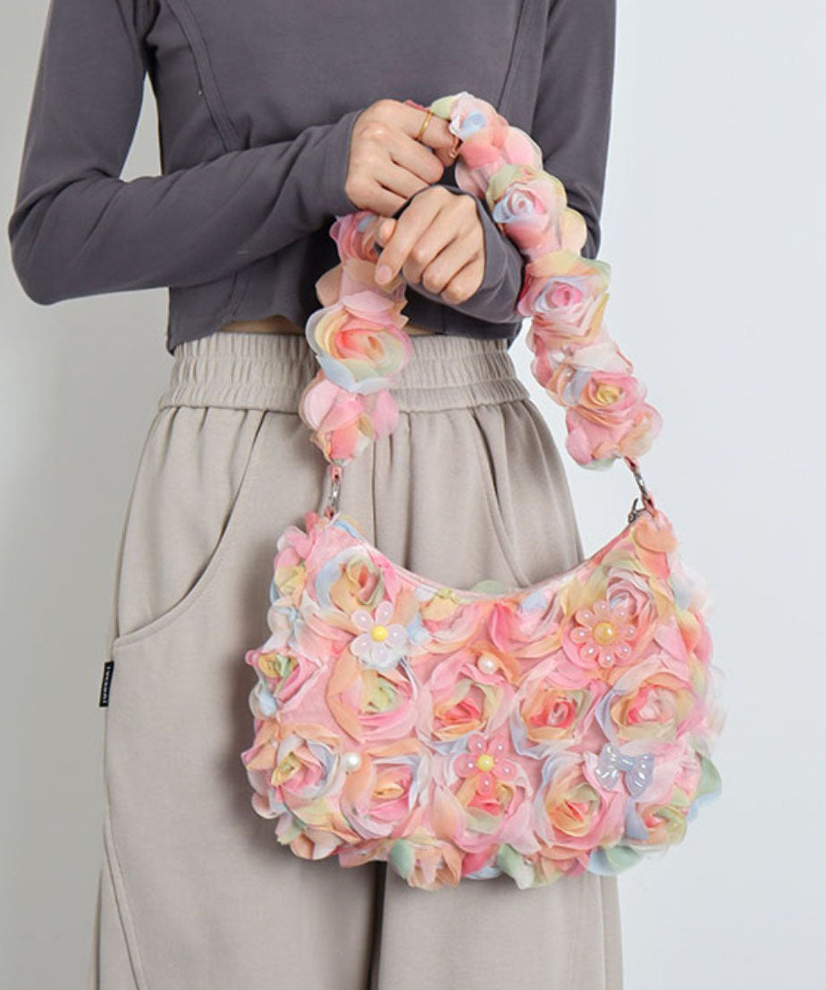 Beautiful Pink Scallop Trim Women Shoulder Bags