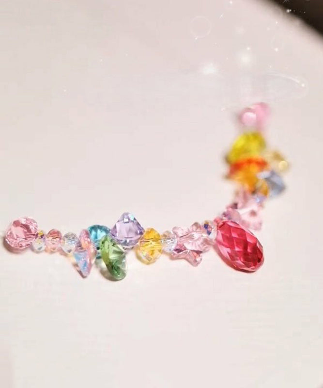 Beautiful Rainbow Alloy Crystal Pendant Necklace