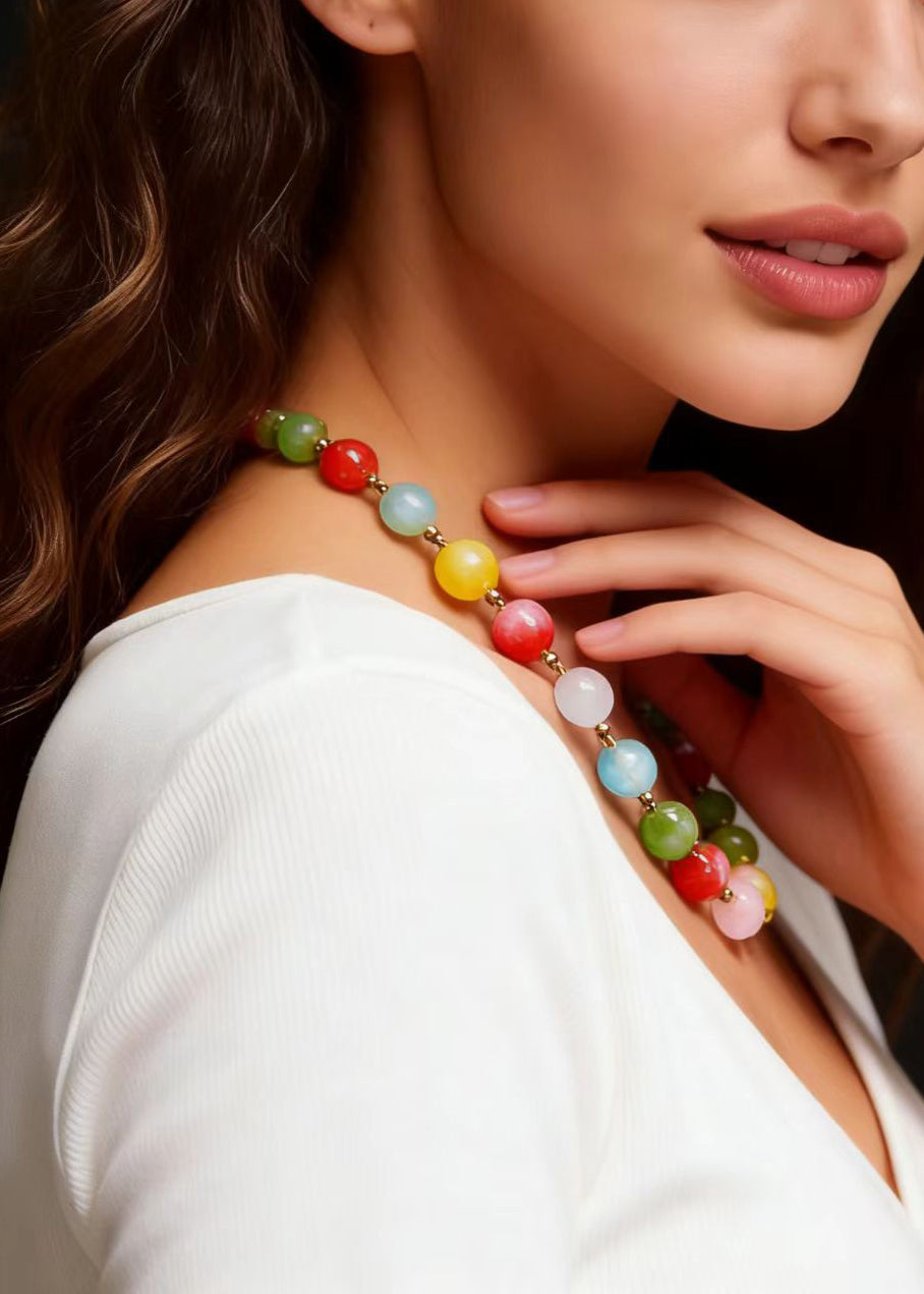 Beautiful Rainbow Crystal Princess Necklace