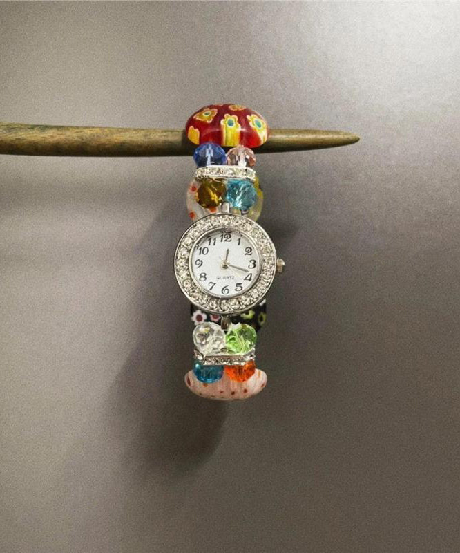 Beautiful Rainbow Overgild Zircon Quartz Movement Watches
