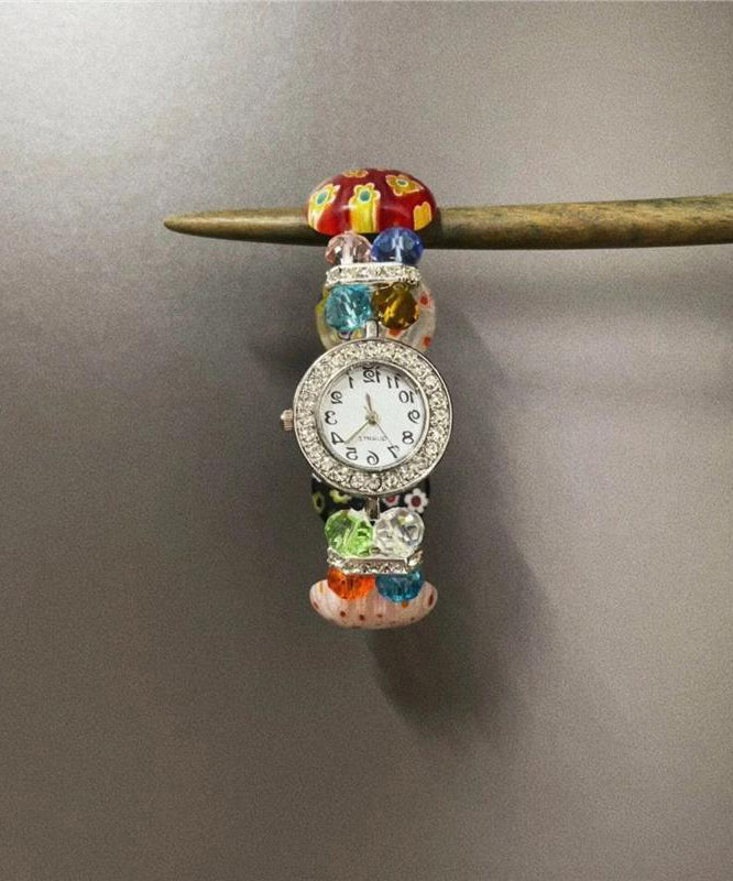 Beautiful Rainbow Overgild Zircon Quartz Movement Watches