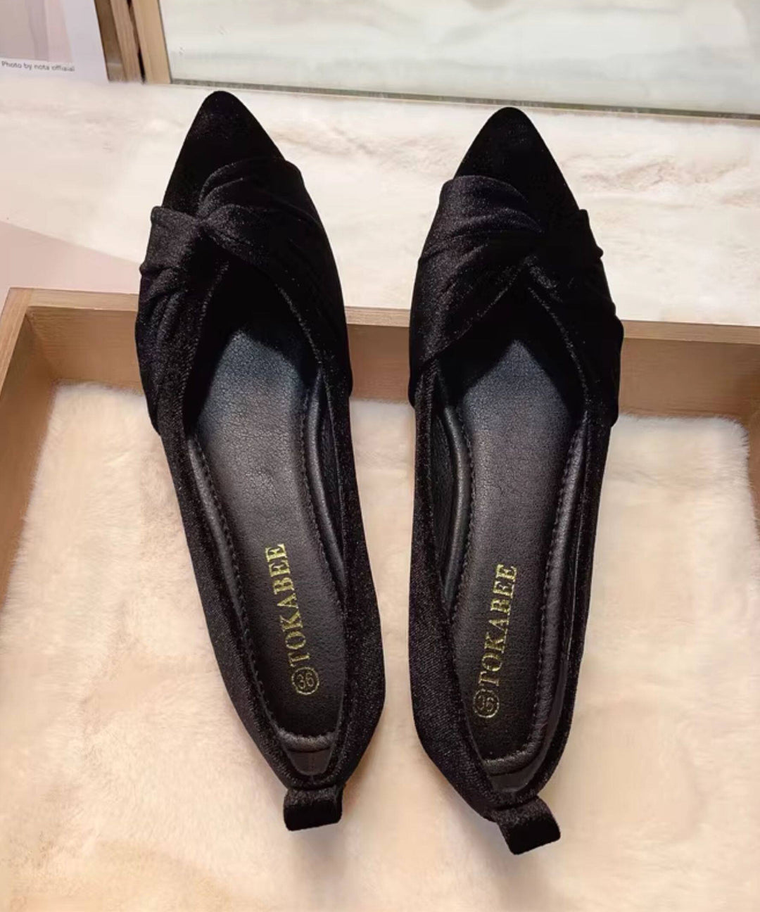 Beautiful Red Flat Shoes Pointed Toe Women Splicing
