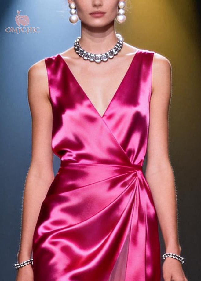 Beautiful Rose Asymmetrical Patchwork Tulle Holiday Dress Summer