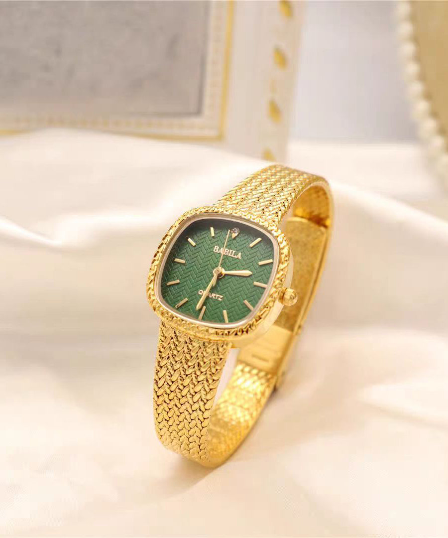 Beautiful Silk Stainless Steel Tempered Glass Ear Of Wheat Watches