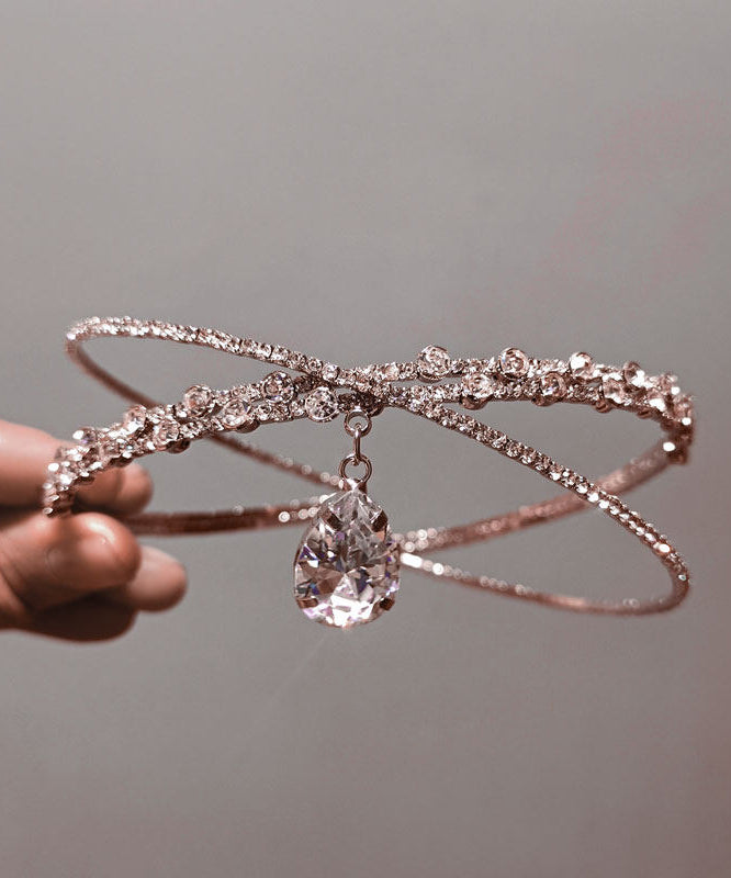 Beautiful Silvery Sparkling Zircon Choker - Omychic