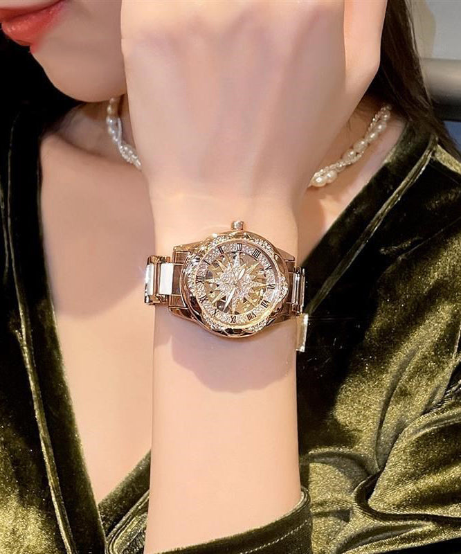Beautiful Stainless Steel Zircon Hollow Out Watch
