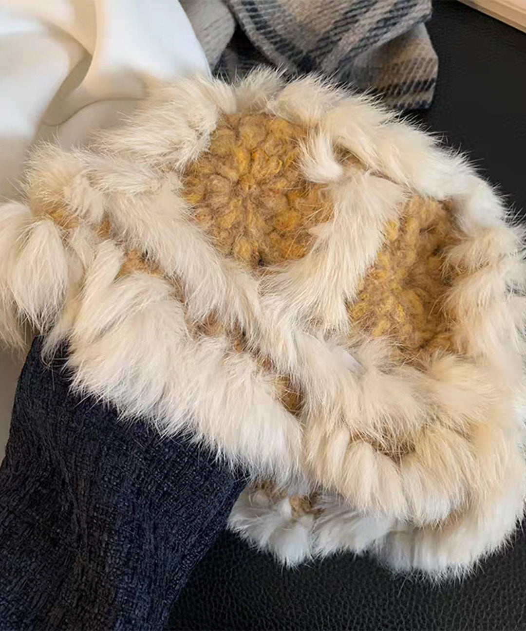 Beautiful Thick Cozy Warm Fleece Knit Bucket Hat