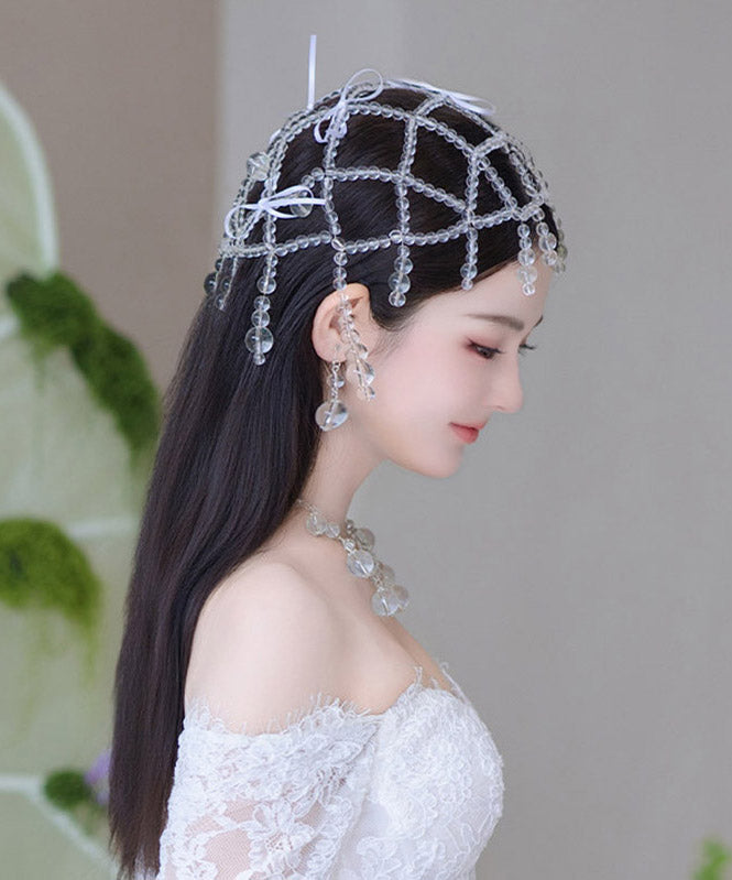 Beautiful Transparent Color Crystal Hollow Out Tassel HairPiece