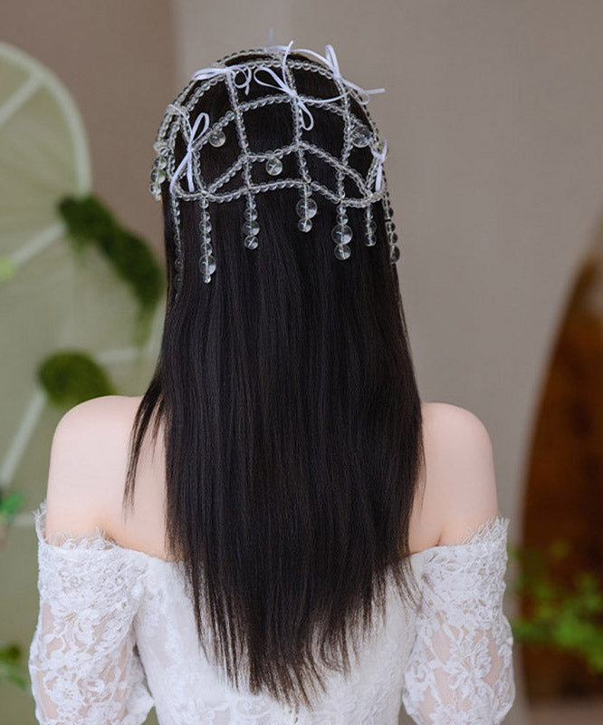 Beautiful Transparent Color Crystal Hollow Out Tassel HairPiece