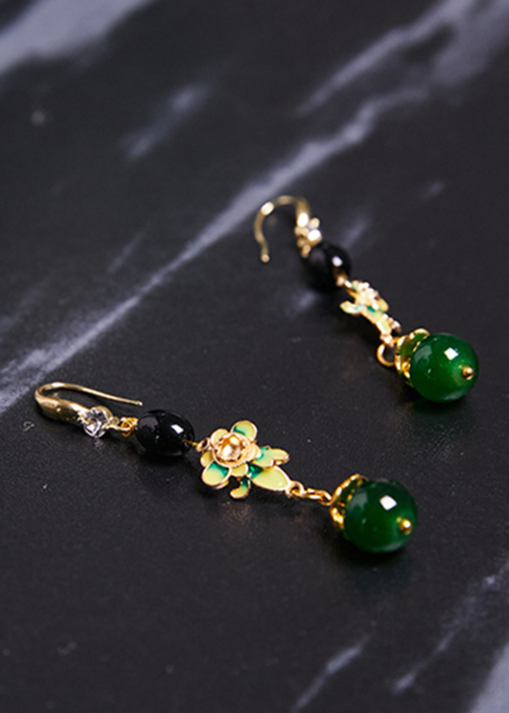 Beautiful Turquoise Fine Flower Drop Earrings