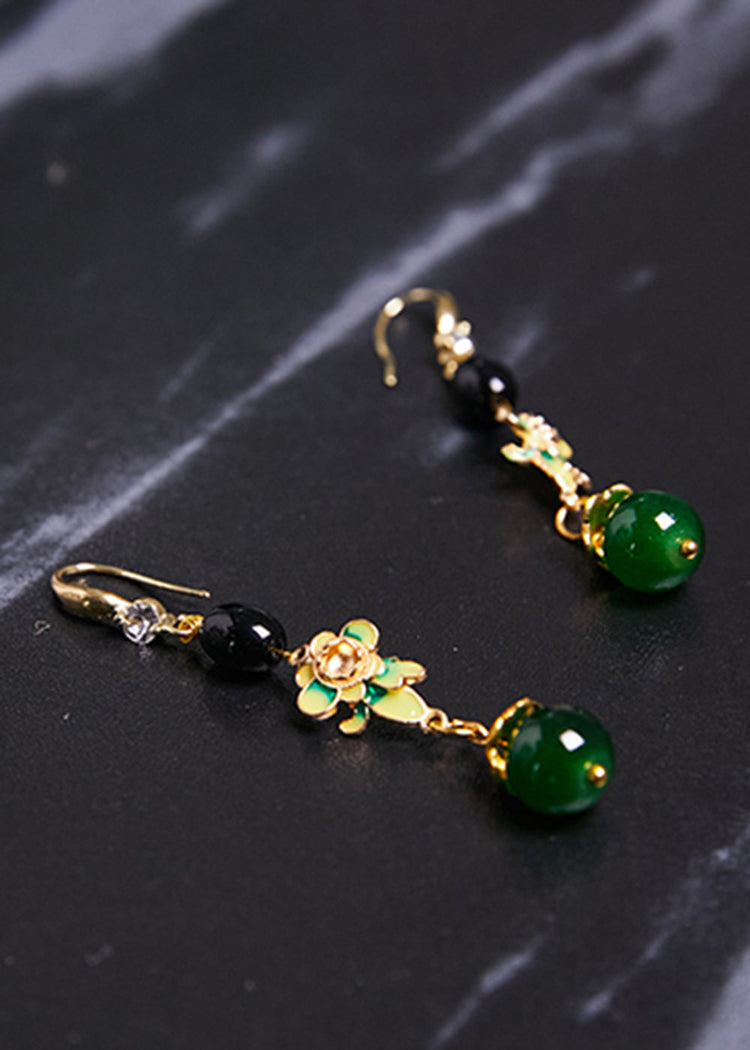 Beautiful Turquoise Fine Flower Drop Earrings - Omychic