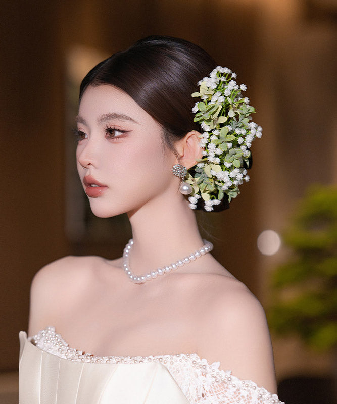 Beautiful White Gypsophila A Pair Hairpin