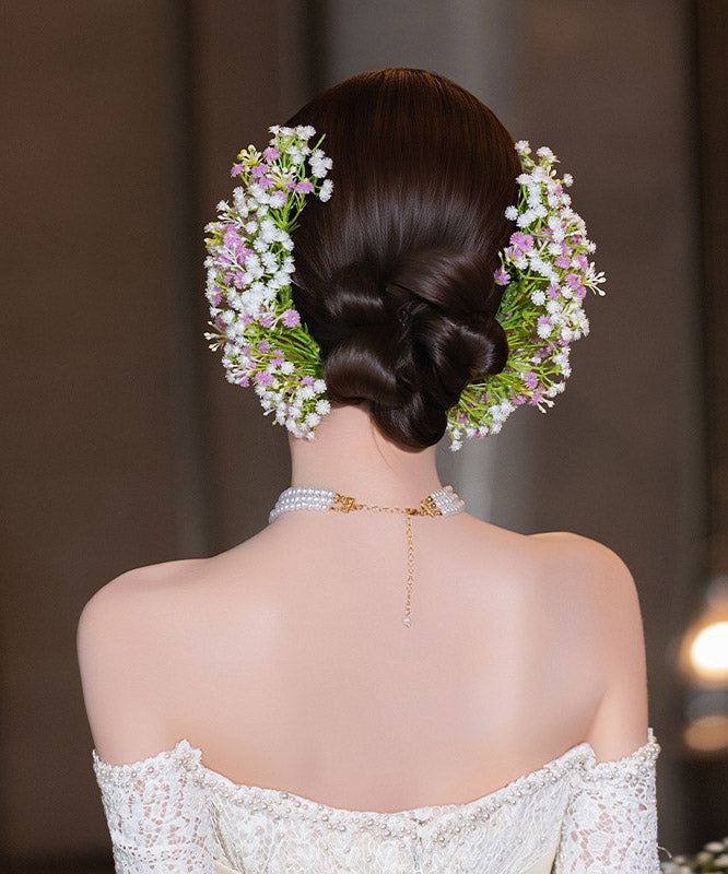Beautiful White Gypsophila A Pair Hairpin