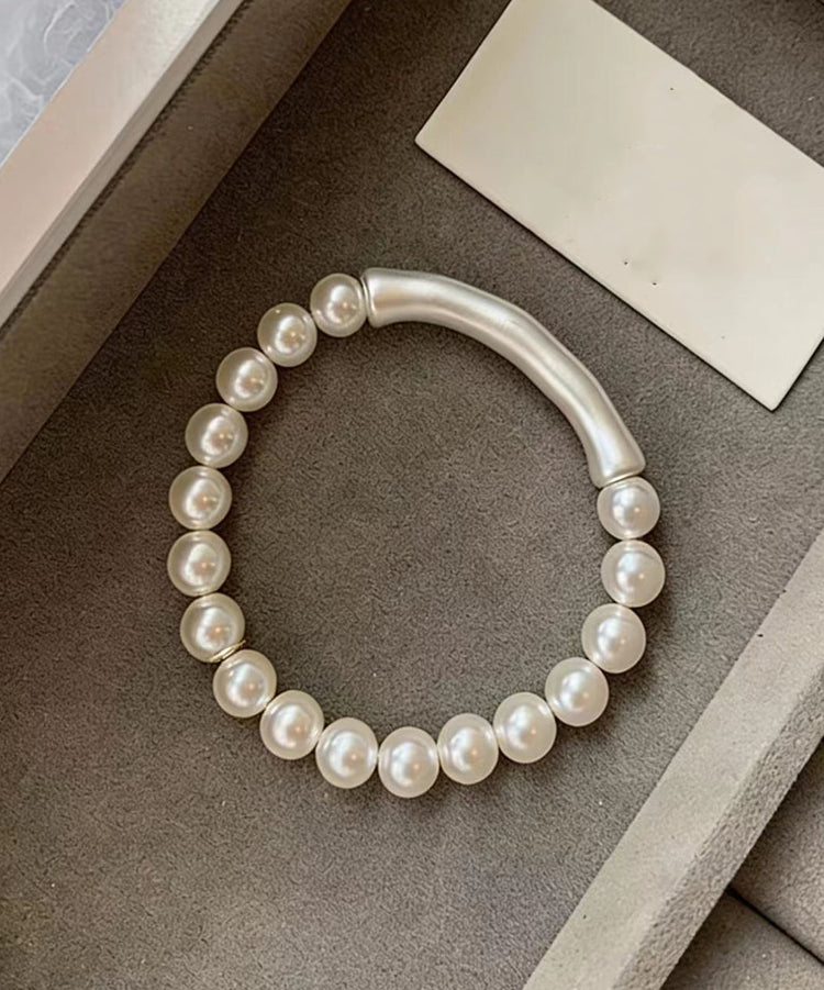 Beautiful White Pearl Bamboo Joint Bracelet - Omychic