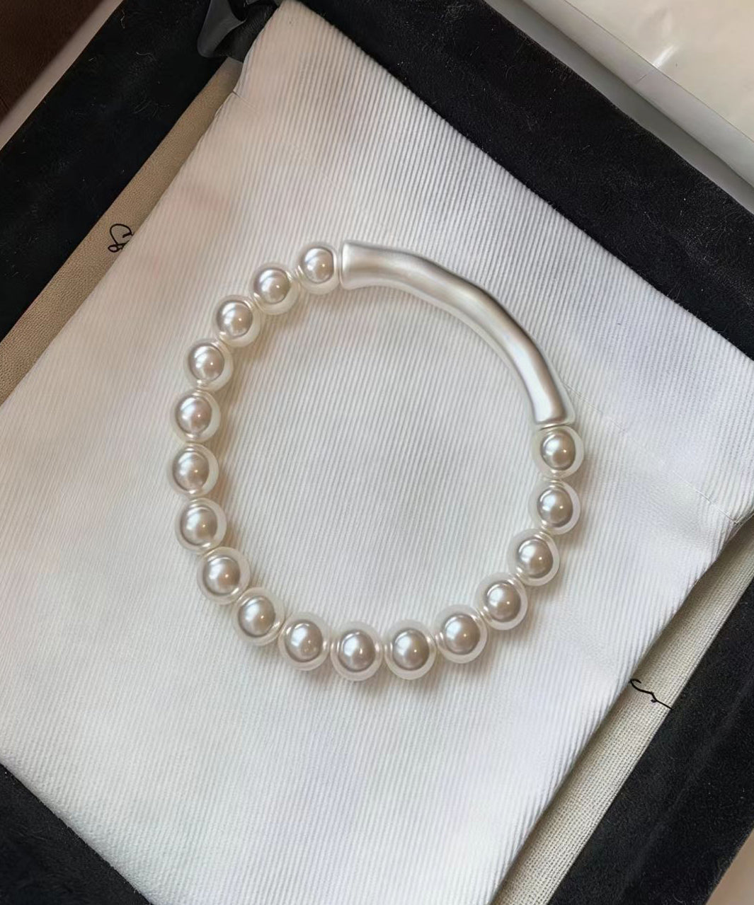 Beautiful White Pearl Bamboo Joint Bracelet - Omychic