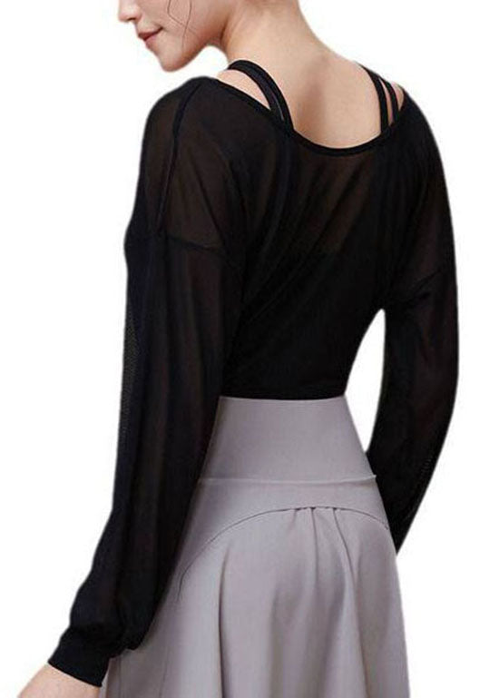 Beautiful White Thin Breathable Sports Yoga Top