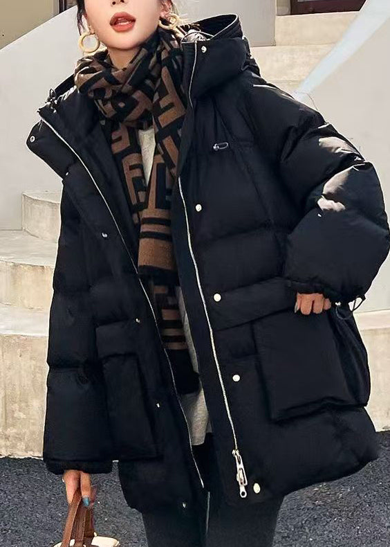 Black Duck Down Down Coats Oversized Big Pockets Winter