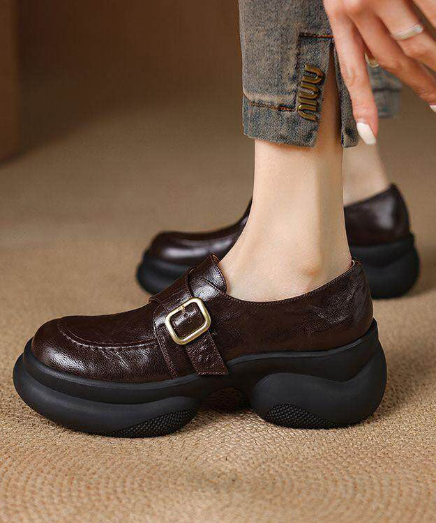 Black Loafers Platform Loafers For Women