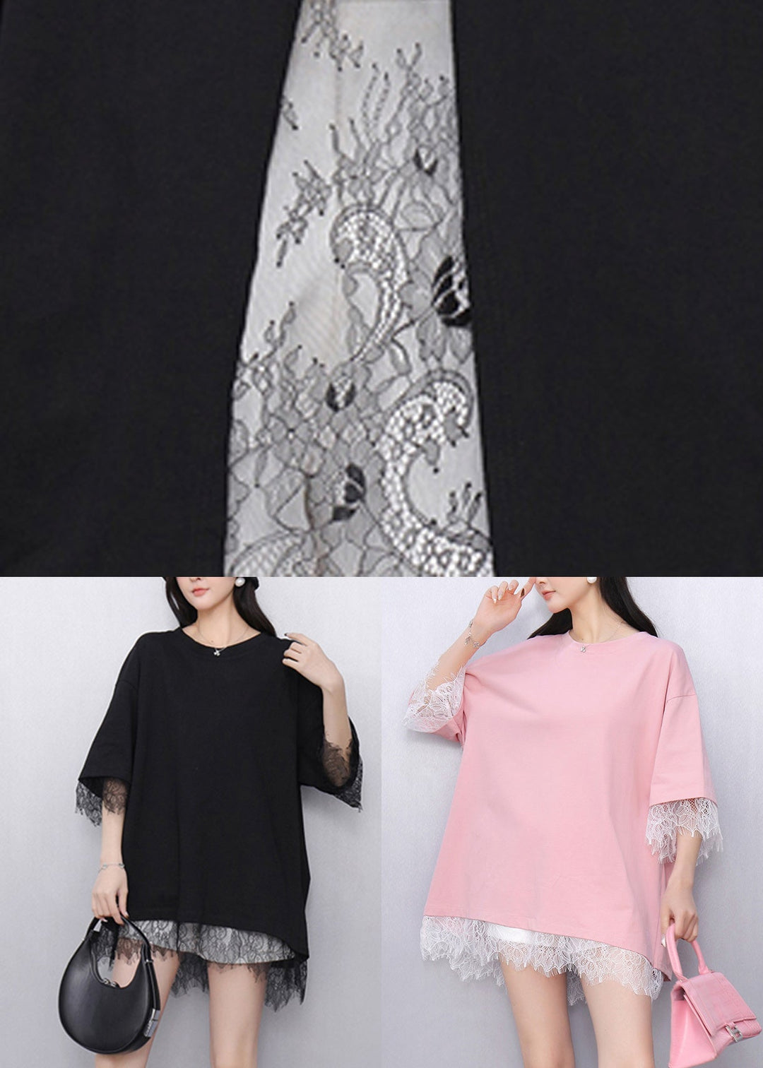 Black O-Neck Solid T Shirt Short Sleeve