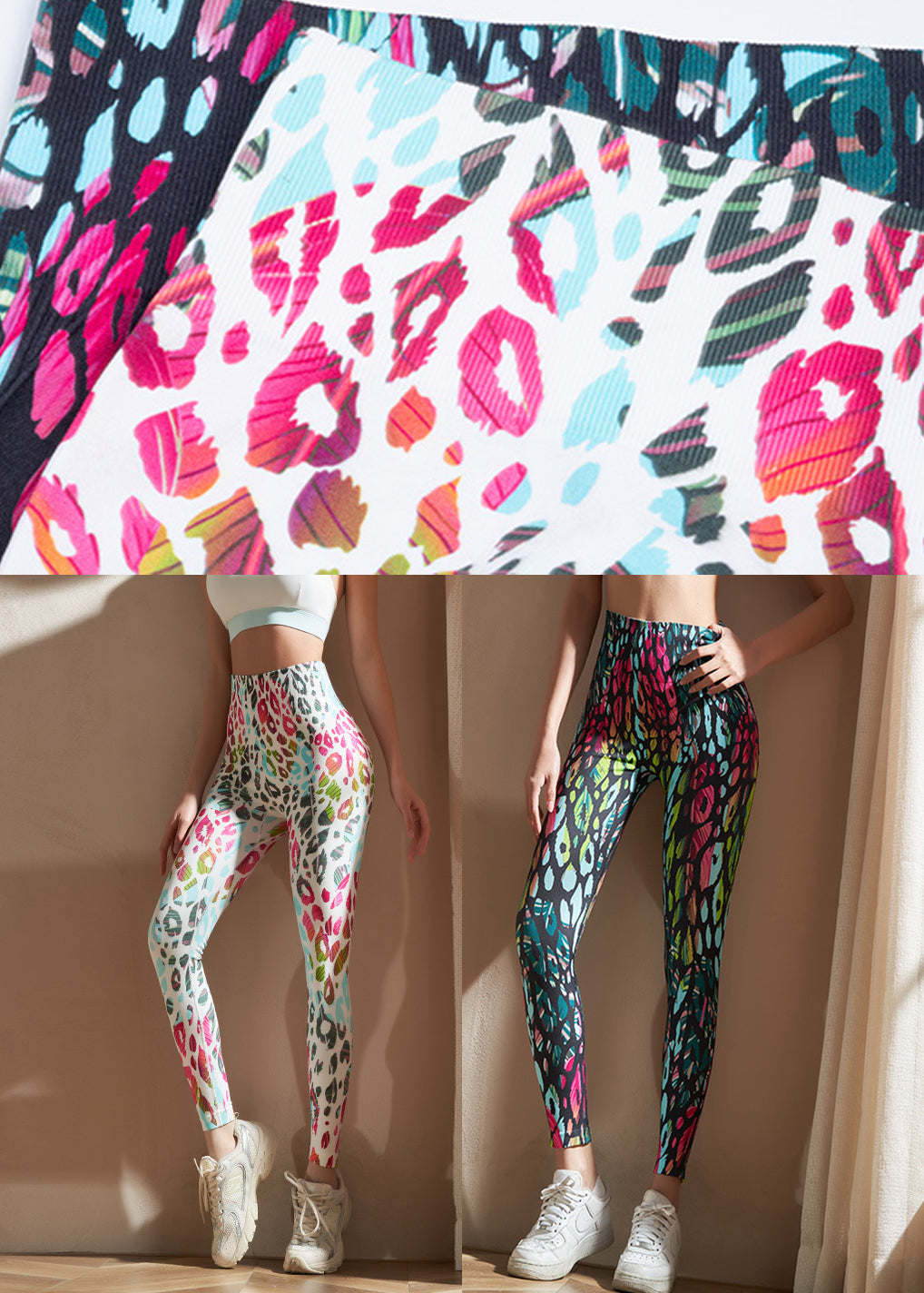 Blue High Waist Seamless Capri Riding Leggings