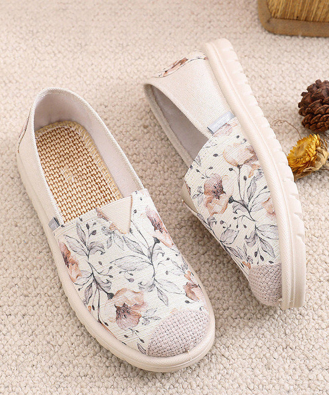 Blue Print Flat Feet Shoes Cotton Fabric Stylish Flat Feet Shoes