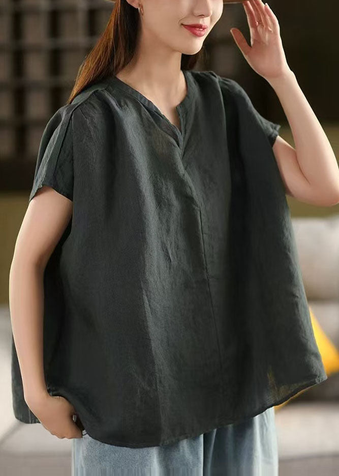 Bohemian Dull Red Oversized Linen Tanks Summer