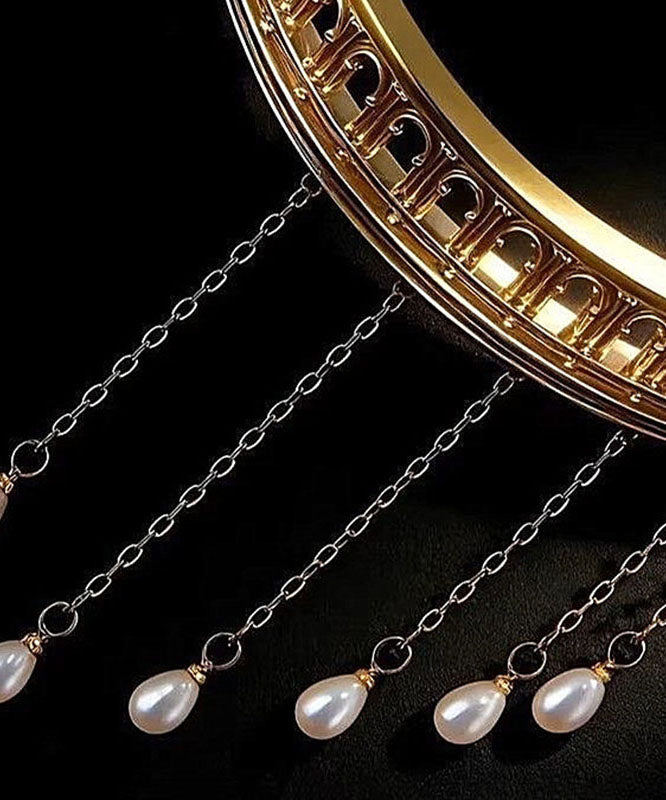Bohemian Gold Copper Overgild Pearl Tassel Tears Of Rome Choker