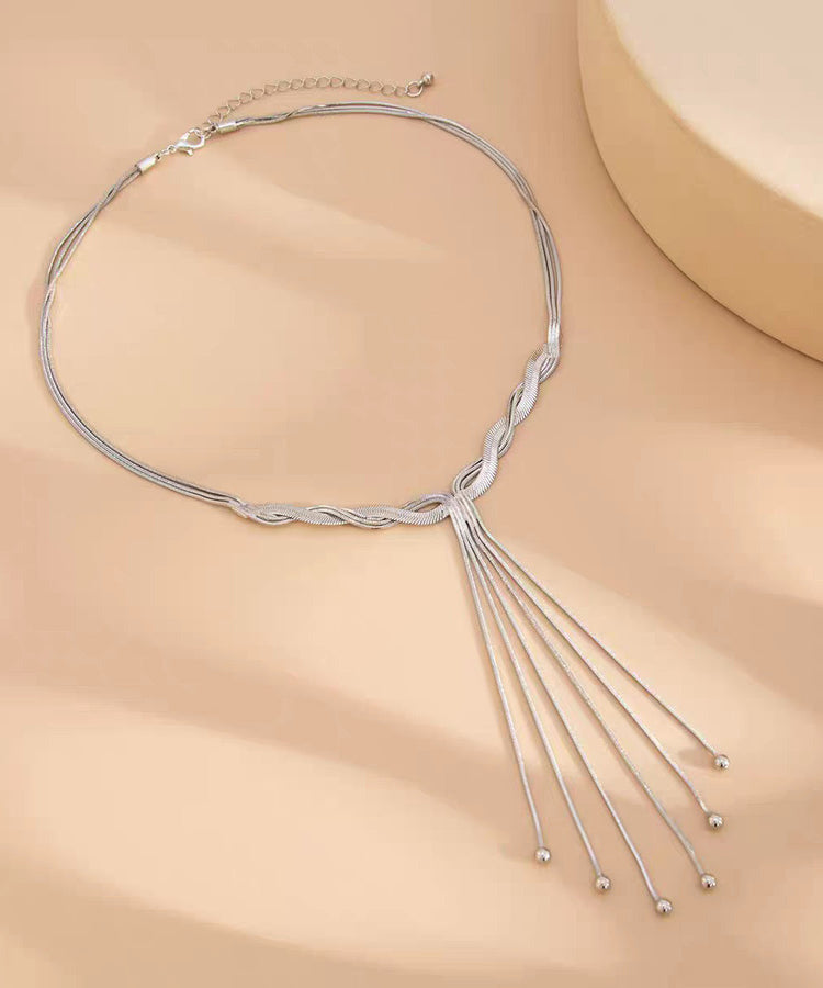 Bohemian Gold Stainless Steel Alloy Snake Bone Lariat Necklace - Omychic