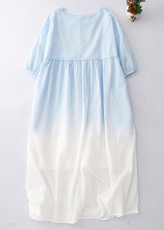 Bohemian Gradient Color Oversized Cotton Beach Dess Summer