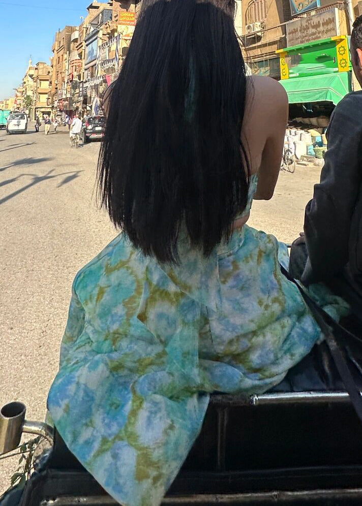 Bohemian Green Bow Print Top And A Line Skirts Two Pieces Set Summer