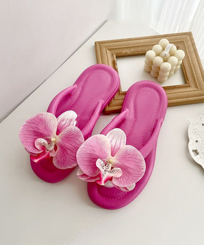 Bohemian Green Comfortable Flip Flops Splicing Floral
