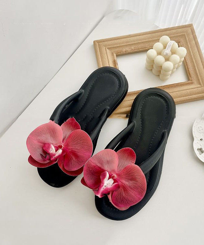 Bohemian Green Comfortable Flip Flops Splicing Floral