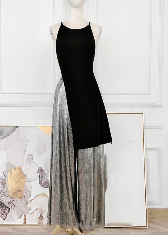 Bohemian Halte Backless Top And Pants Skirt Two-Piece Set Sleeveless