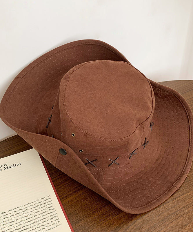 Bohemian Khaki Patchwork Vacation Cowboy Hat