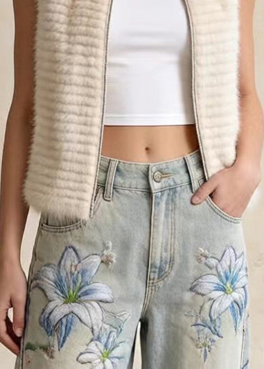 Bohemian Khaki Peter Pan Collar Faux Mink Hair Vests Winter