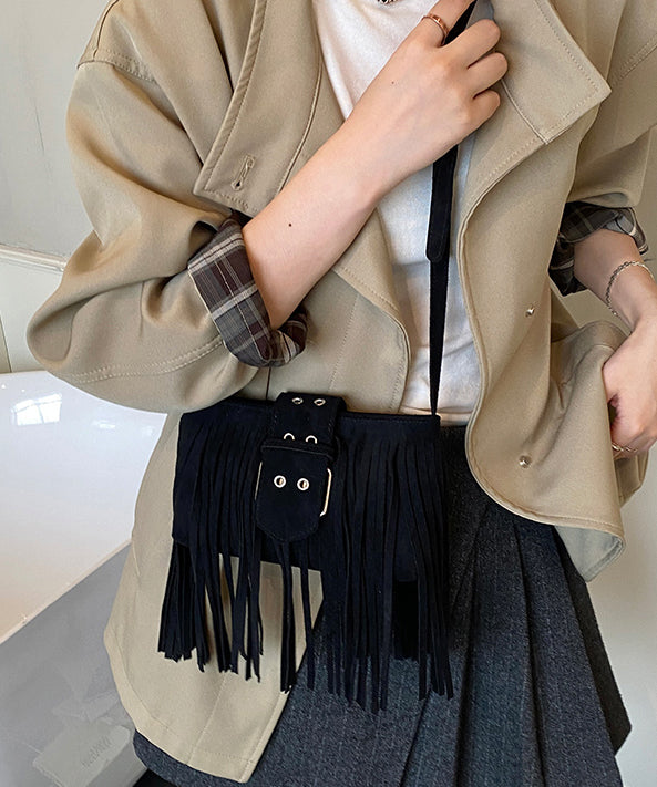 Bohemian Mulberry Tassel Suede CrossBody Bag