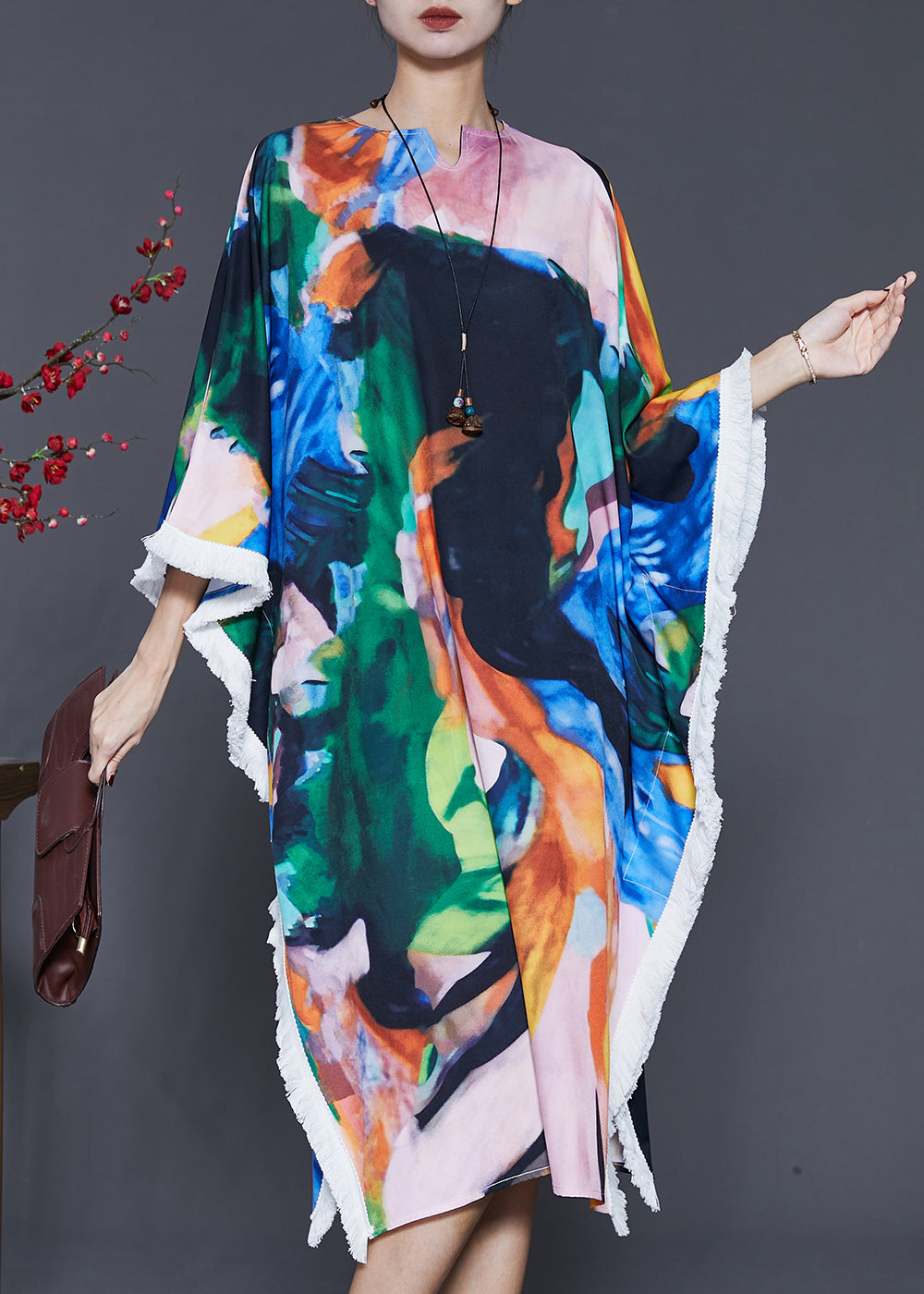 Bohemian Oversized Tie Dye Cotton Dress Summer