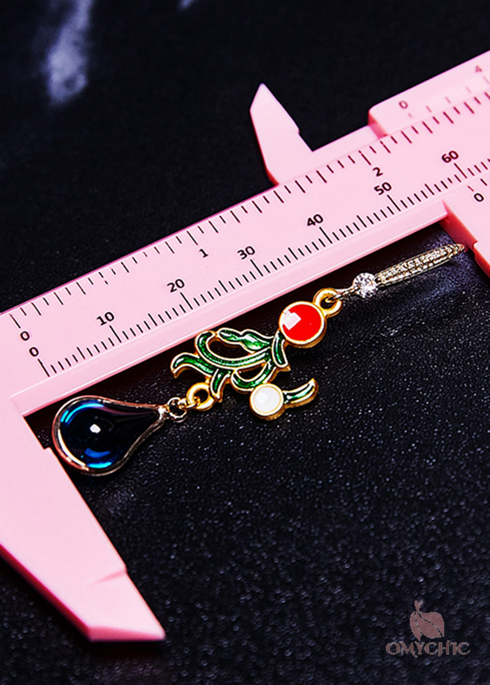 Bohemian Peacock Blue Gem Stone Droplet Shape Drop Earrings