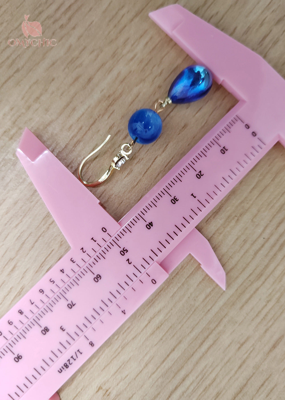 Bohemian Peacock Blue Water Droplet Acrylic Drop Earrings