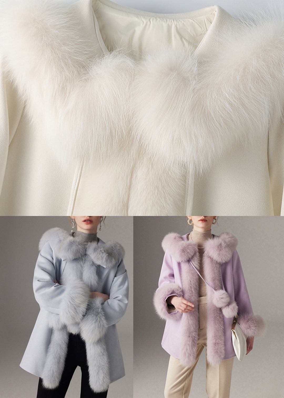 Bohemian Purple Cloak Collar Solid Fine Cotton Filled Coats Winter