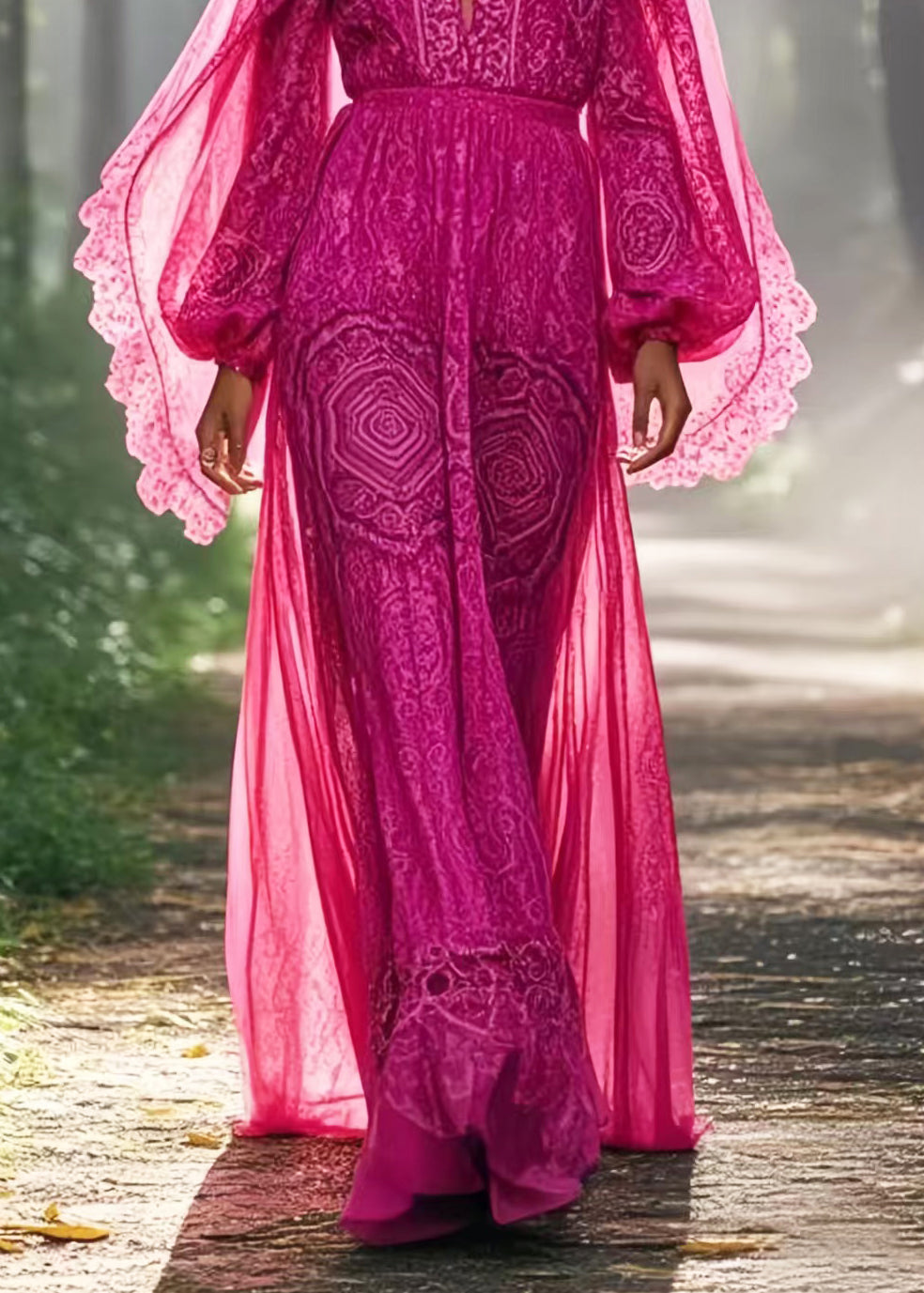 Bohemian Purple Print Chiffon Holiday Dress Spring