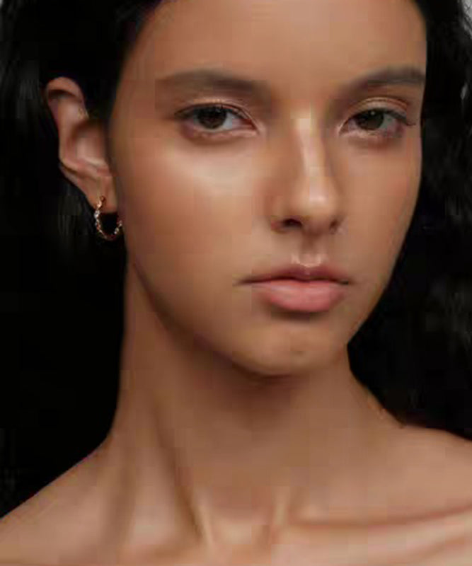 Bohemian Rainbow Copper Overgild Zircon Hoop Earrings