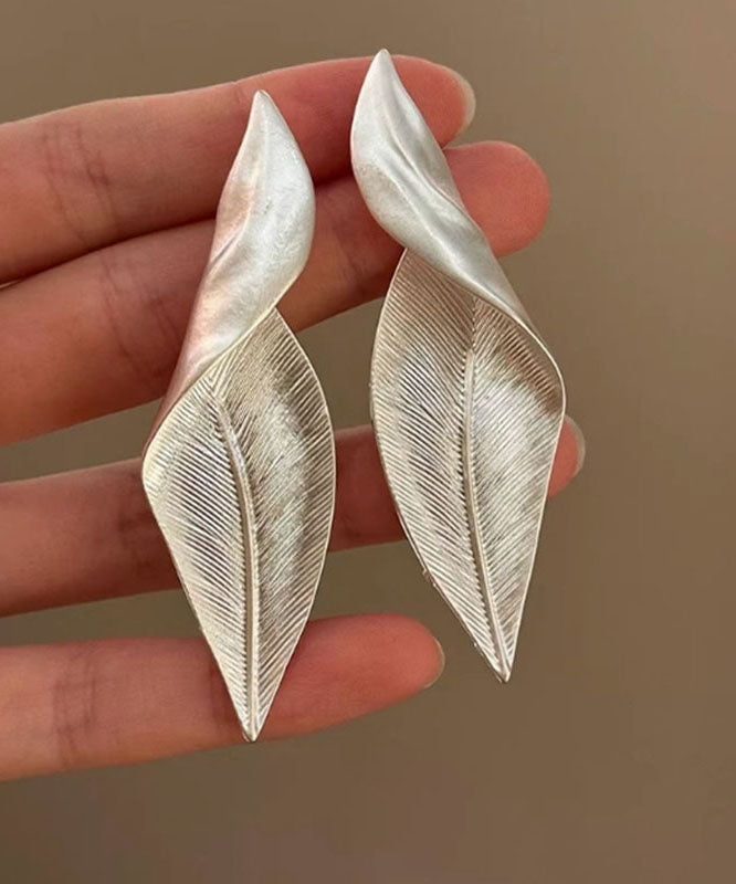 Bohemian Silk Copper Alloy Leaf Drop Earrings